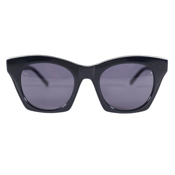 DKNY Black Square Cat Eye Sunglasses Women Round Grey Lenses Designer Shades NWT main image 7